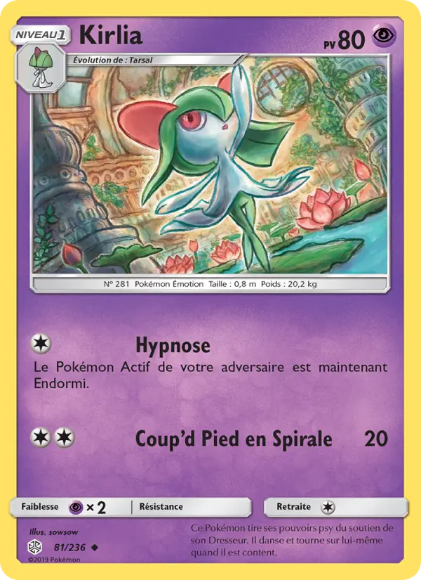 Kirlia – carte Pokémon TCG Peu Commune n°81