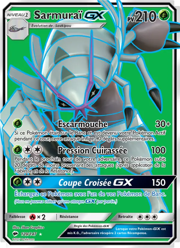 Sarmuraï GX – carte Pokémon TCG Ultra Rare n°129