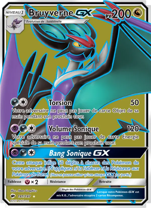Bruyverne GX – carte Pokémon TCG Ultra Rare n°141