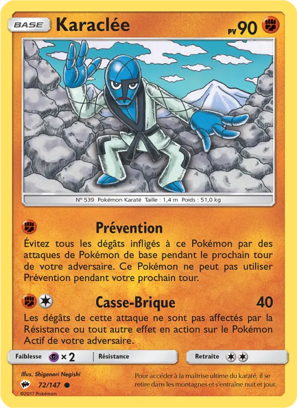 Karaclée – carte Pokémon TCG Commune n°72