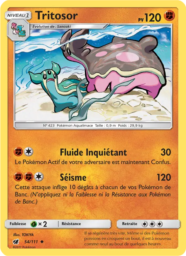 Tritosor – carte Pokémon TCG Peu Commune n°54