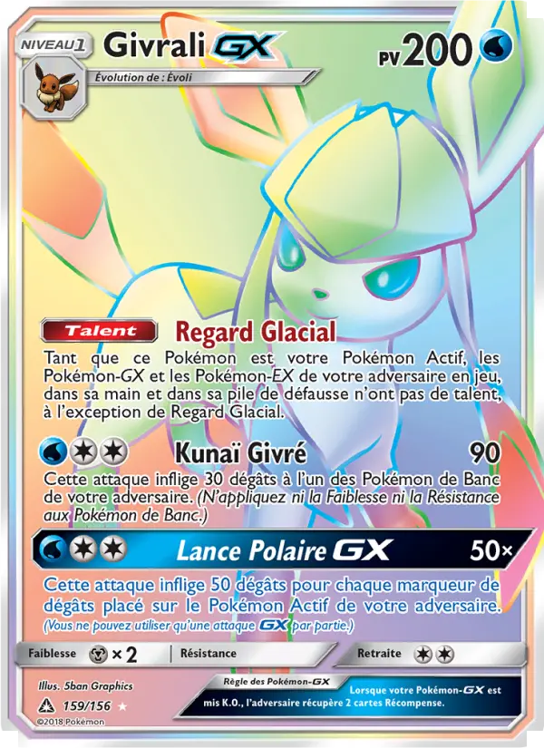 Givrali GX – carte Pokémon TCG Magnifique rare n°159