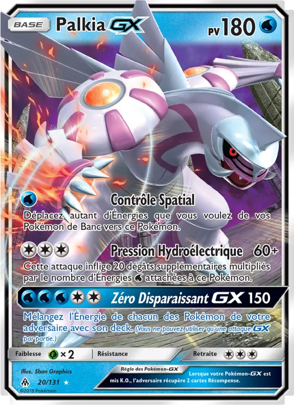 Palkia GX – carte Pokémon TCG Ultra Rare n°20