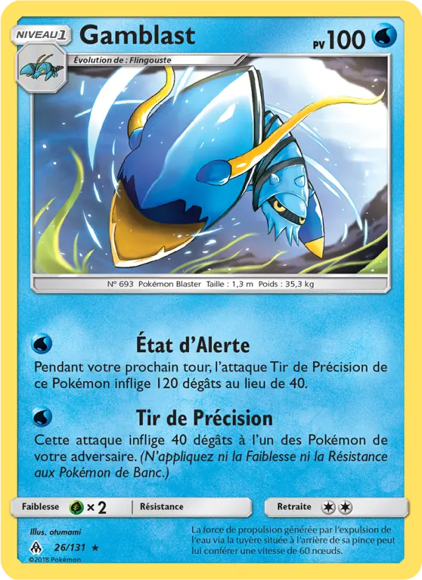 Gamblast – carte Pokémon TCG Rare n°26