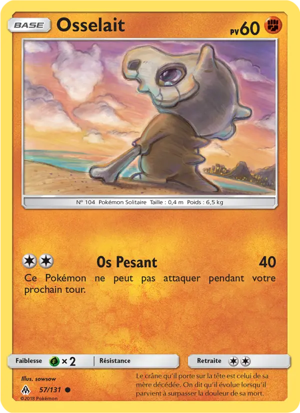Osselait – carte Pokémon TCG Commune n°57