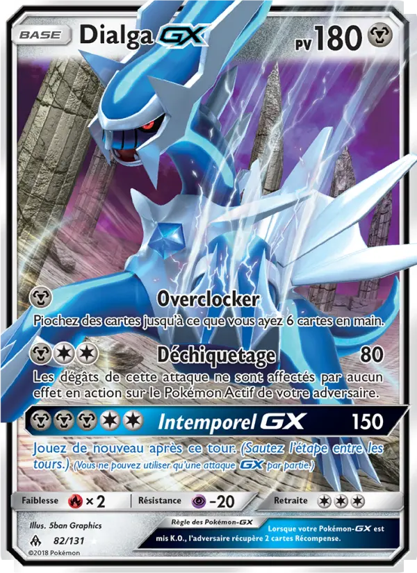 Dialga GX – carte Pokémon TCG Ultra Rare n°82