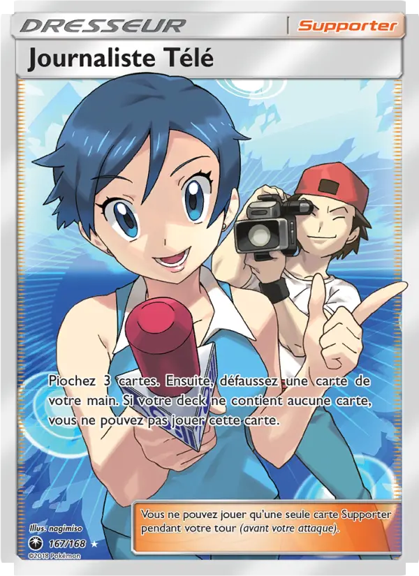 Journaliste Télé – carte Pokémon TCG Ultra Rare n°167