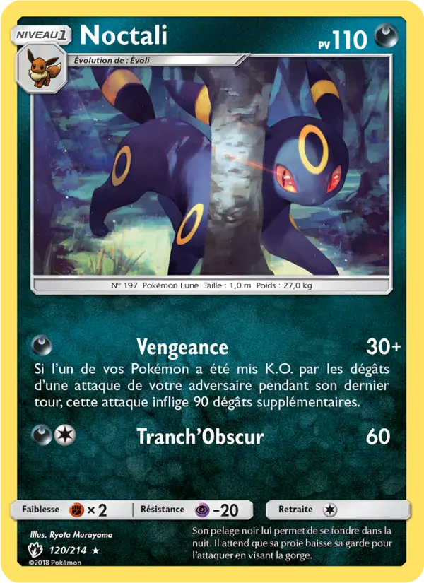 Noctali – carte Pokémon TCG Rare n°120