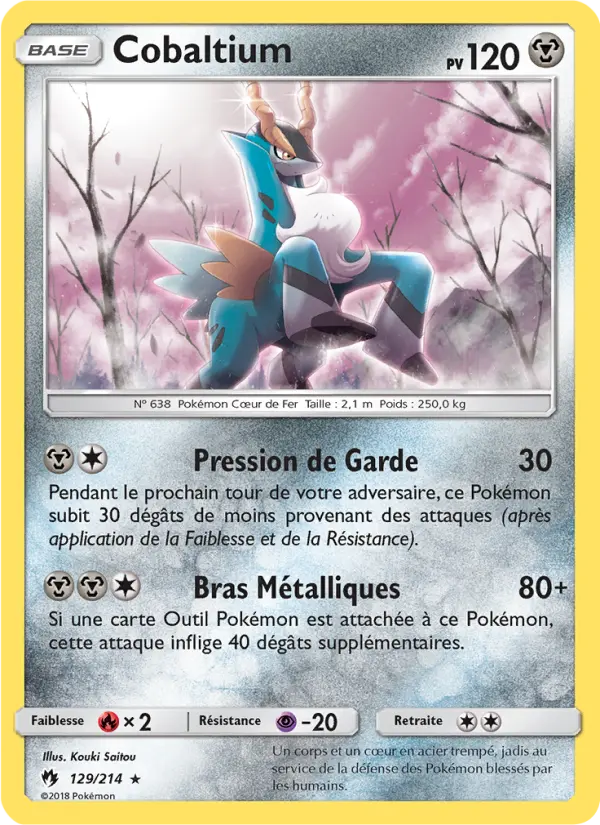 Cobaltium – carte Pokémon TCG Rare n°129