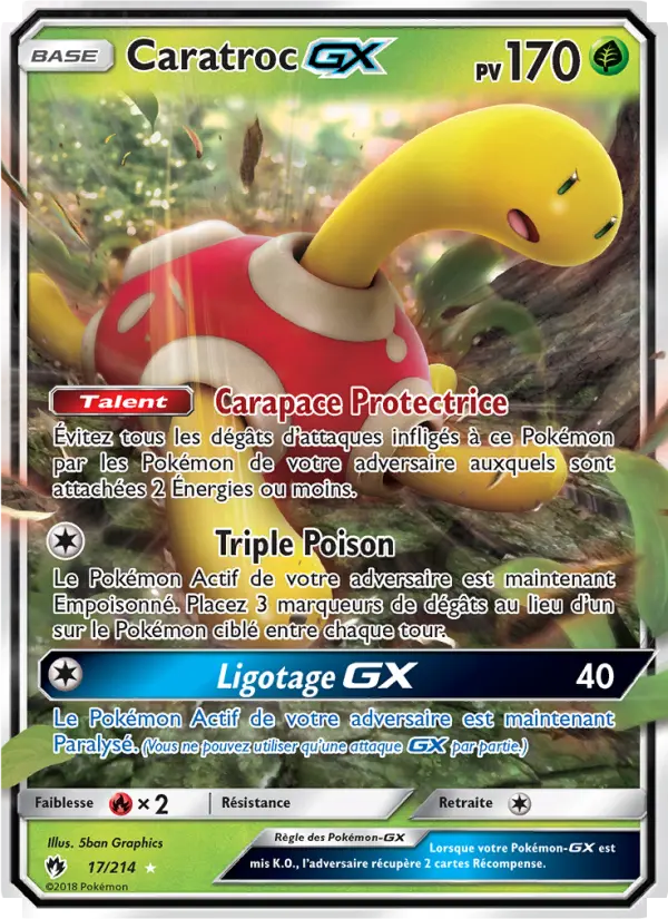 Caratroc GX – carte Pokémon TCG Ultra Rare n°17