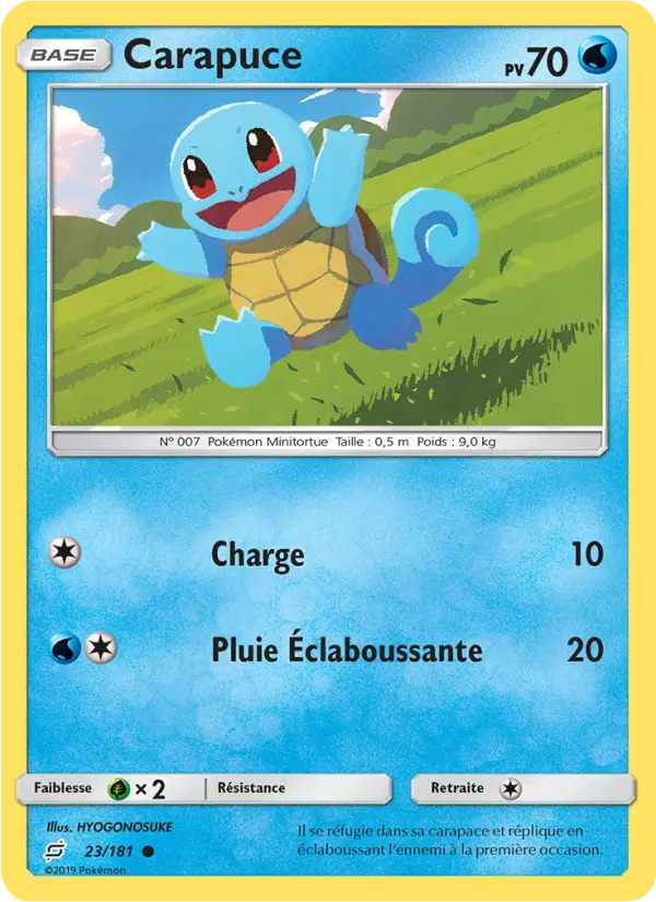 Carapuce – carte Pokémon TCG Commune n°23