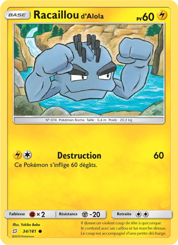 Racaillou d’Alola – carte Pokémon TCG Commune n°34