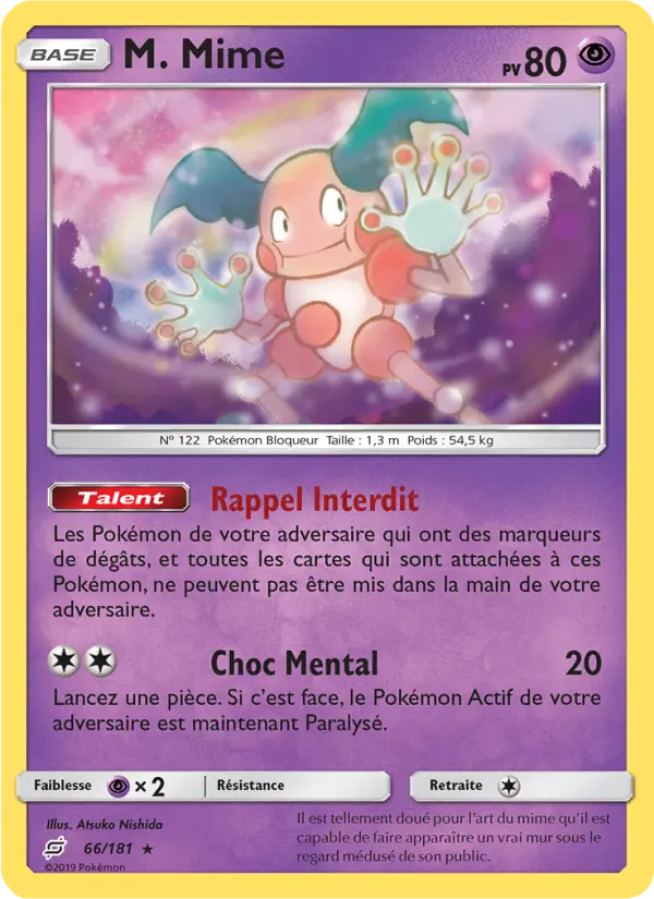 M. Mime – carte Pokémon TCG Rare n°66