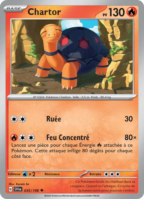 Chartor – carte Pokémon TCG Peu Commune n°035