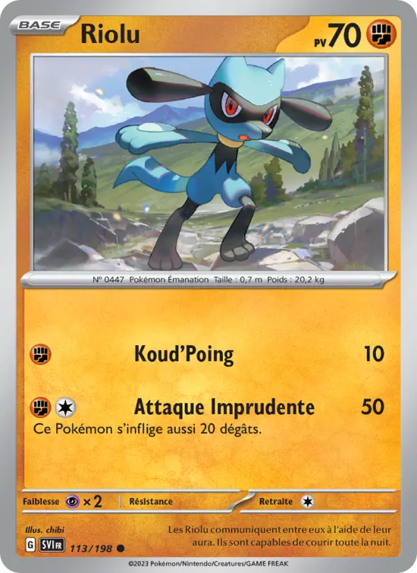Riolu – carte Pokémon TCG Commune n°113