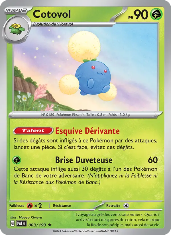 Cotovol – carte Pokémon TCG Rare n°003