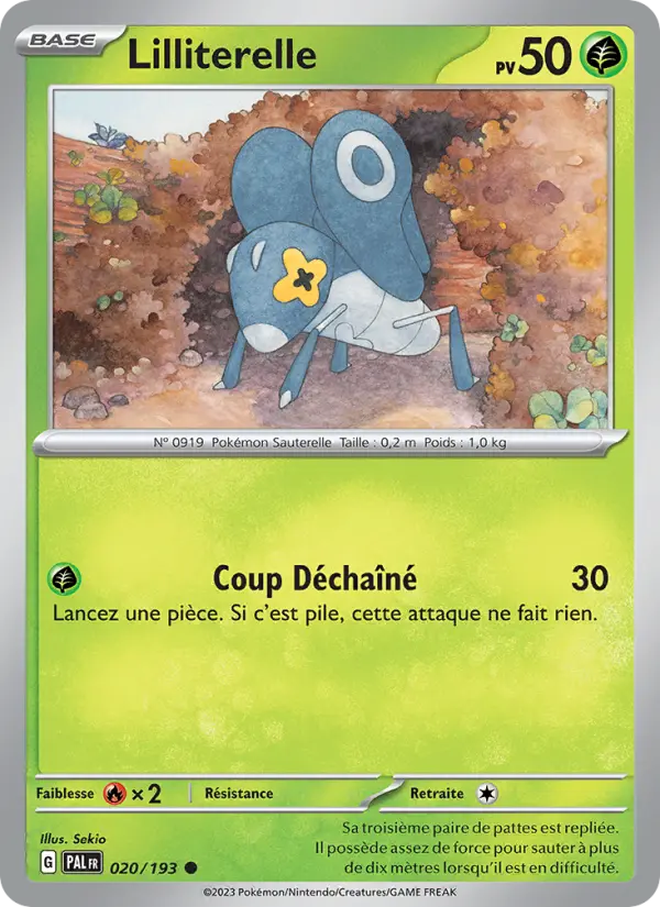 Lilliterelle – carte Pokémon TCG Commune n°020