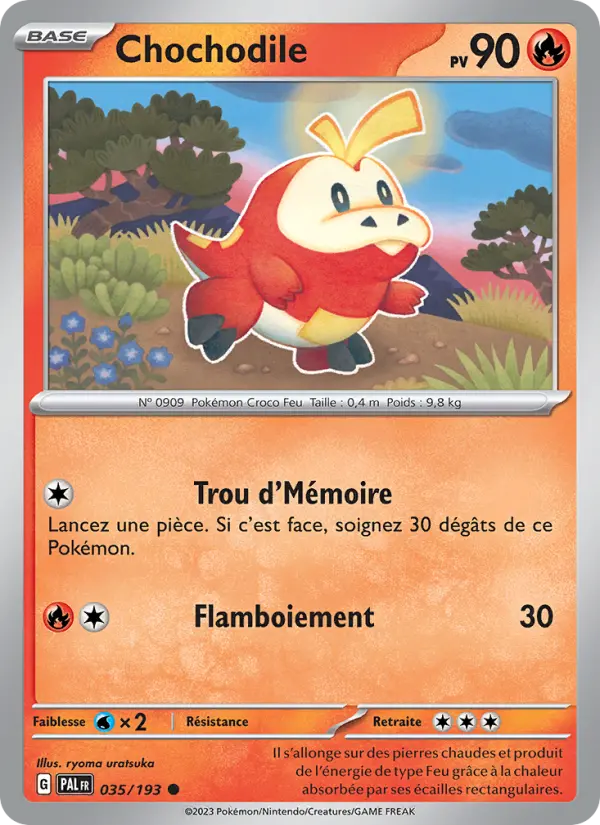 Chochodile – carte Pokémon TCG Commune n°035