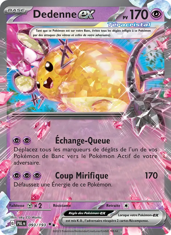 Dedenne-ex – carte Pokémon TCG Double rare n°093