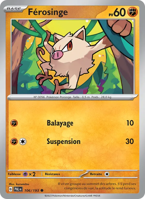 Férosinge – carte Pokémon TCG Commune n°106