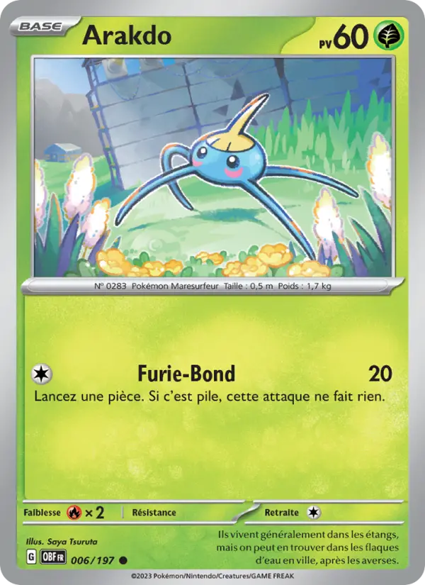 Arakdo – carte Pokémon TCG Commune n°006