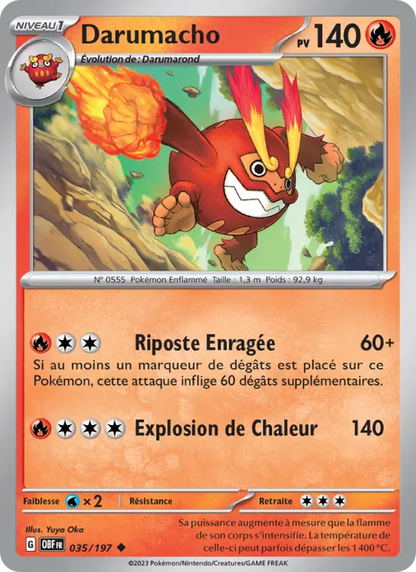 Darumacho – carte Pokémon TCG Peu Commune n°035