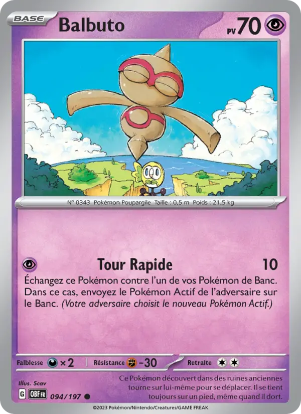 Balbuto – carte Pokémon TCG Commune n°094