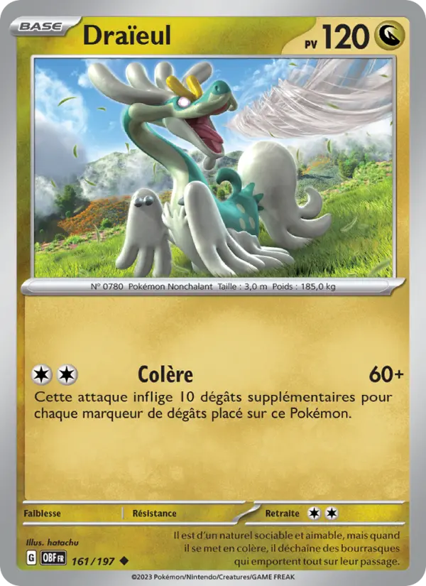 Draïeul – carte Pokémon TCG Peu Commune n°161