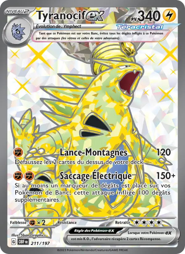 Tyranocif-ex – carte Pokémon TCG Ultra Rare n°211