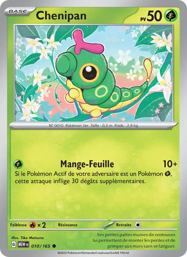 Chenipan – carte Pokémon TCG Commune n°010