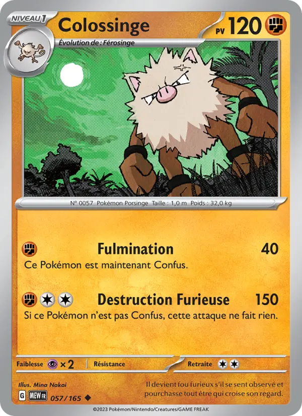Colossinge – carte Pokémon TCG Peu Commune n°057