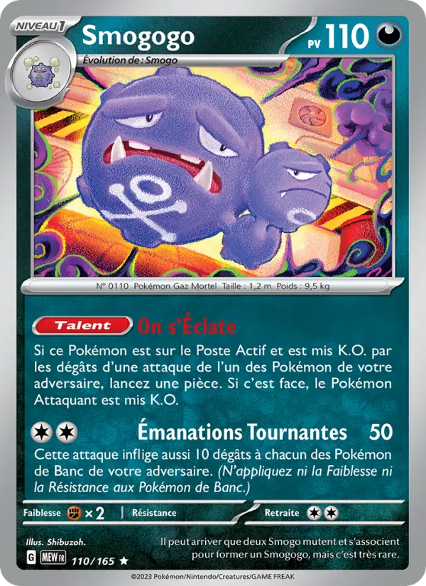 Smogogo – carte Pokémon TCG Rare n°110