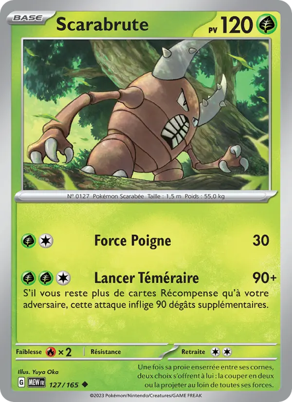 Scarabrute – carte Pokémon TCG Peu Commune n°127