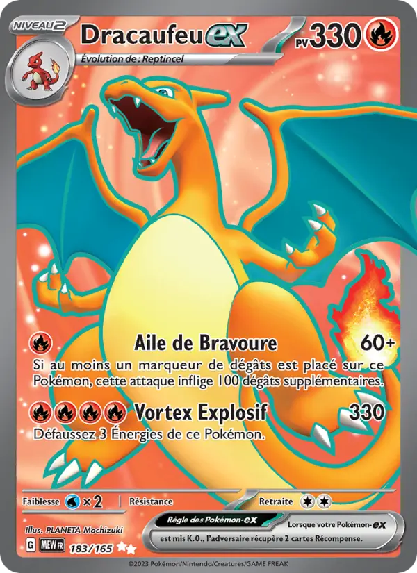 Dracaufeu-ex – carte Pokémon TCG Ultra Rare n°183