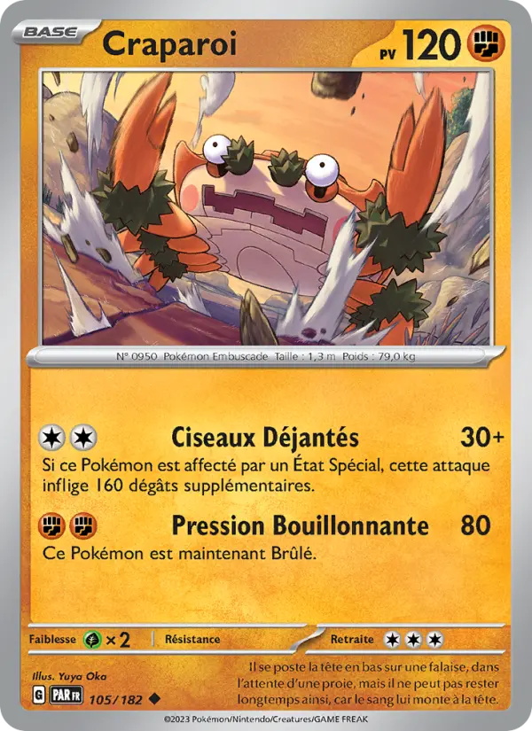 Craparoi – carte Pokémon TCG Peu Commune n°105