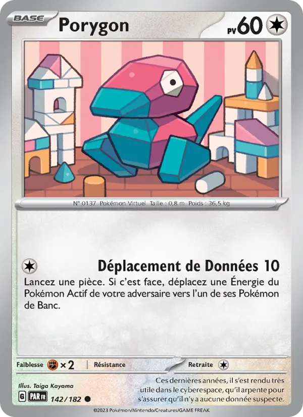 Porygon – carte Pokémon TCG Commune n°142