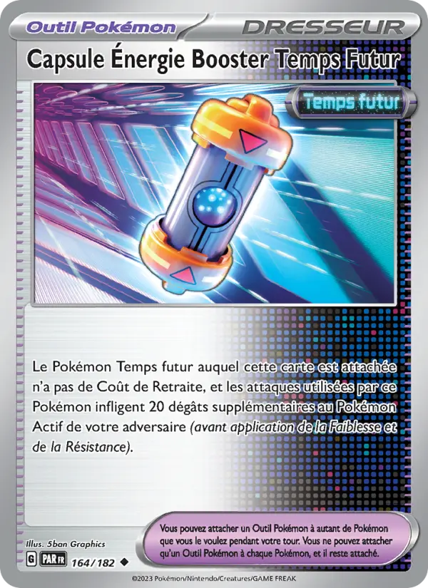 Capsule Énergie Booster Temps Futur – carte Pokémon TCG Peu Commune n°164