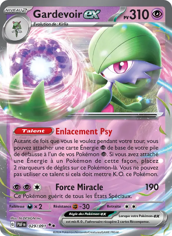 Gardevoir-ex – carte Pokémon TCG Double rare n°029