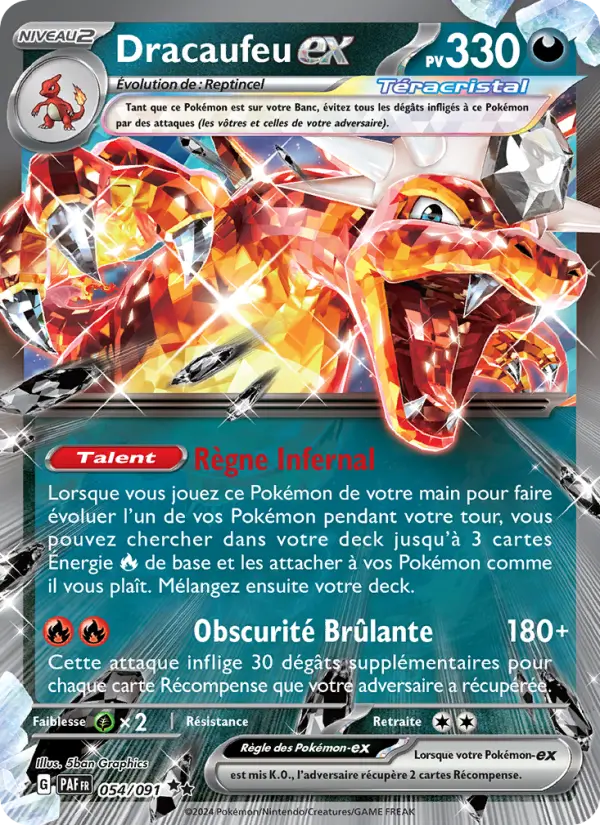 Dracaufeu-ex – carte Pokémon TCG Double rare n°054