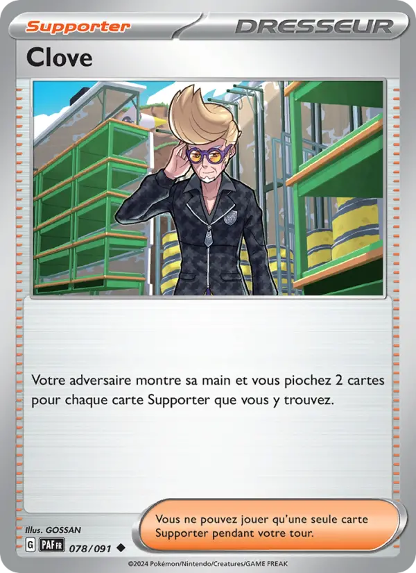 Clove – carte Pokémon TCG Peu Commune n°078