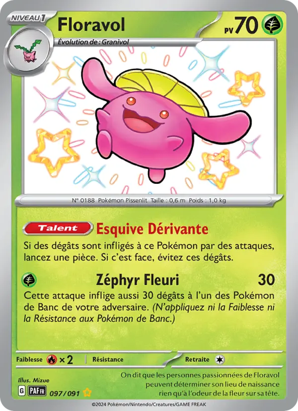 Floravol – carte Pokémon TCG Shiny rare n°097
