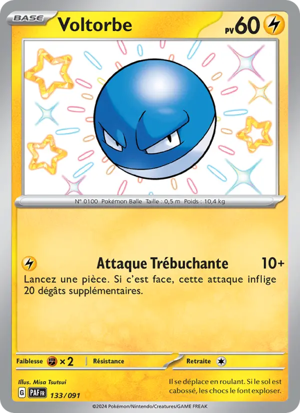 Voltorbe – carte Pokémon TCG Shiny rare n°133