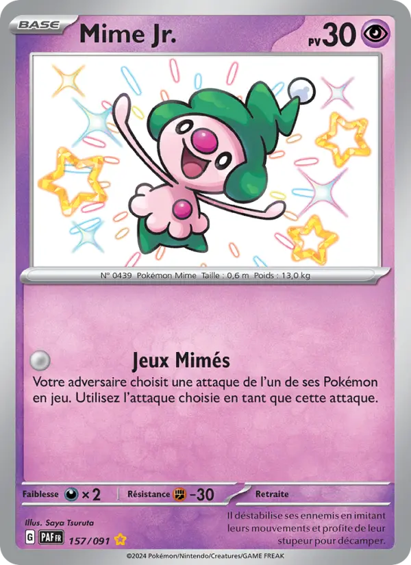 Mime Jr. – carte Pokémon TCG Shiny rare n°157