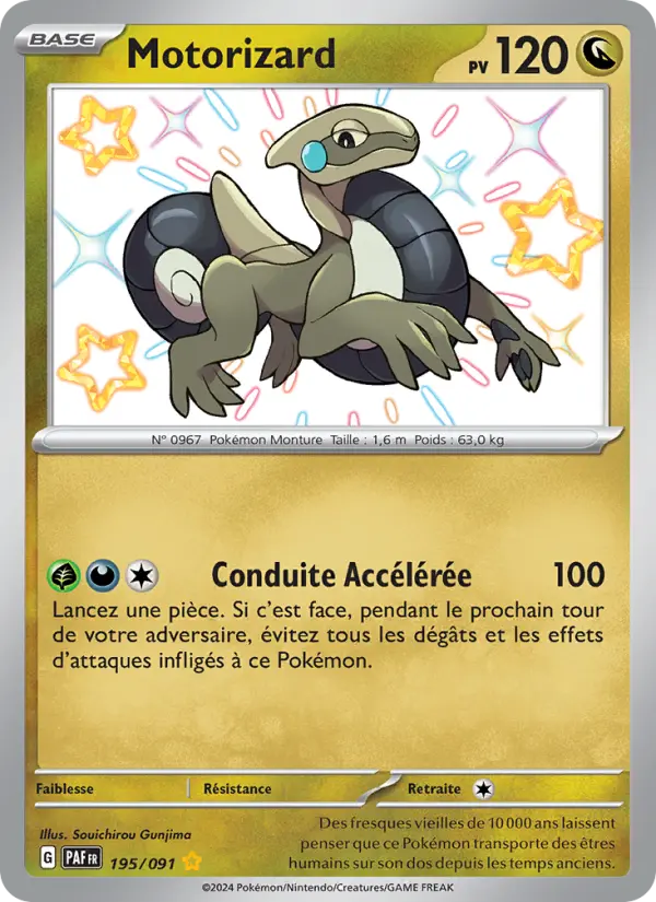 Motorizard – carte Pokémon TCG Shiny rare n°195