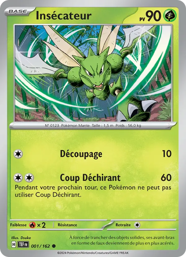 Insécateur – carte Pokémon TCG Commune n°001