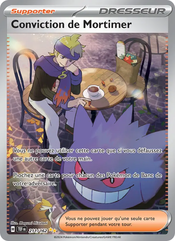 Conviction de Mortimer – carte Pokémon TCG Illustration spéciale rare n°211