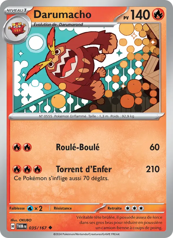 Darumacho – carte Pokémon TCG Peu Commune n°035