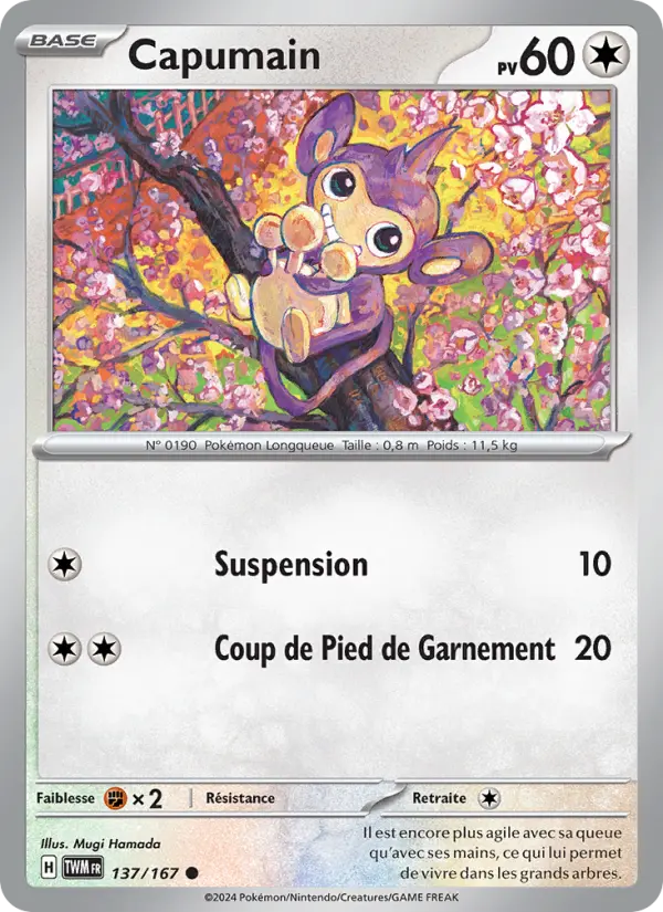 Capumain – carte Pokémon TCG Commune n°137
