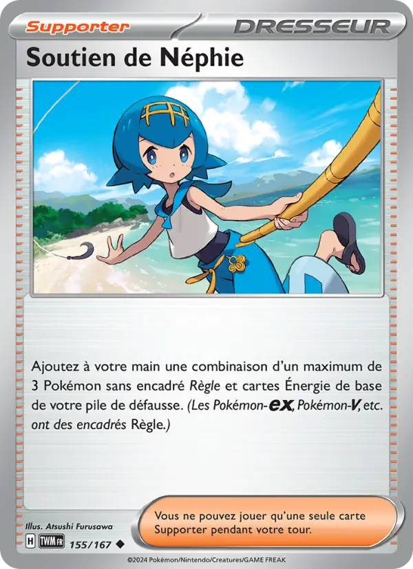 Soutien de Néphie – carte Pokémon TCG Peu Commune n°155