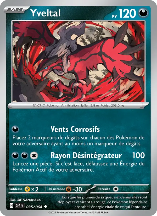 Yveltal – carte Pokémon TCG Peu Commune n°035